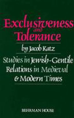Exclusiveness and Tolerance  9780874413656 Front Cover