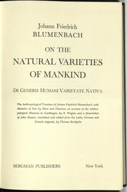 On the Natural Varieties of Mankind