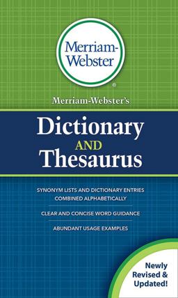 Merriam-Webster's Dictionary and Thesaurus  9780877797425 Front Cover