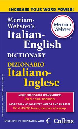 Merriam-Webster's Italian-English Dictionary  9780877798583 Front Cover