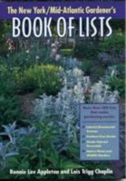 New York/Mid-Atlantic Gardener's Book of Lists  9780878332618 Front Cover