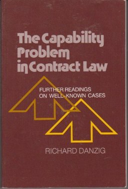 Capability Problem in Contract Law : Further Readings on Well-Known Cases  9780882775012 Front Cover