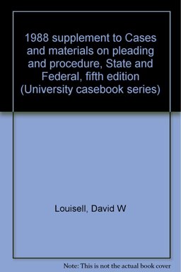 Pleading and Procedure, State and Federal