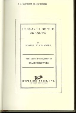 In Search of the Unknown