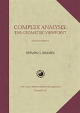 Complex Analysis The Geometric Viewpoint 2nd 9780883850350 Front Cover
