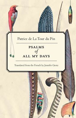 Psalms of All My Days  9780887485725 Front Cover