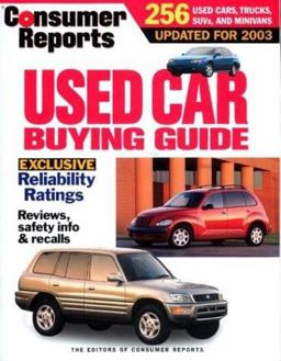 Consumer Reports Used Car Buying Guide 2003