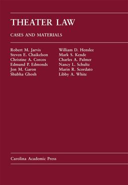 Theater Law Cases and Materials  9780890892466 Front Cover