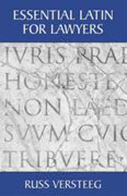 Essential Latin for Lawyers  9780890893784 Front Cover