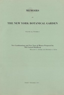 New Combinations and New Taxa of Mosses Proposed by Nils Conrad Kindberg