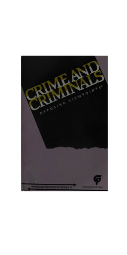 Crime and Criminals