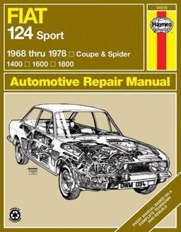 Fiat 124 Sport 1968 Thru 1978 Coupe and Spider: 1400: 1600: 1800  9780900550942 Front Cover