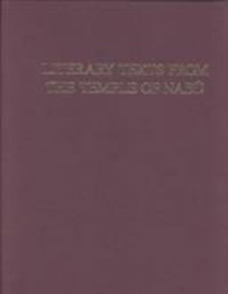 Literary Texts from the Temple of Nabû