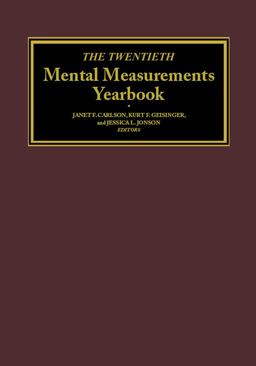 Twentieth Mental Measurements Yearbook 2017 9780910674669 Front Cover
