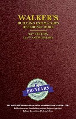 Walker's Building Estimator's Reference Book 30th 9780911592306 Front Cover