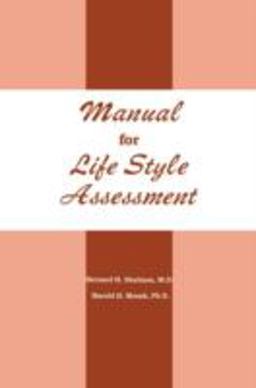Manual for Life Style Assessment  9780915202720 Front Cover