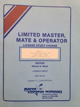 Limited Master, Mate and Operator License Study Course