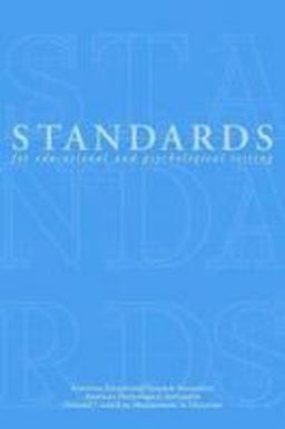 Standards for Educational and Psychological Testing  9780935302257 Front Cover
