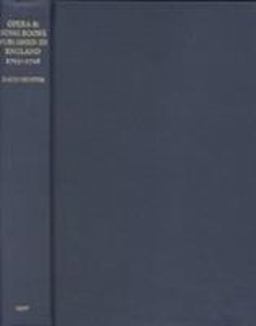 Opera and Song Books Published in England, 1703-1726