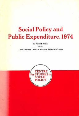 Social Policy and Public Expenditure, 1974