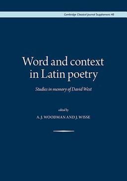 Word and Context in Latin Poetry Word and Context in Latin Poetry