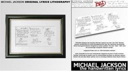 Bad - Original Lyric Lithography