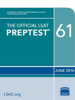 Official LSAT PrepTest 61 (Oct. 2010 LSAT)  9780982148778 Front Cover