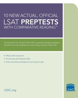 10 New Actual, Official LSAT PrepTests with Comparative Reading (PrepTests 52-61)  9780984636006 Front Cover
