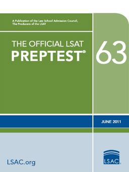 Official LSAT PrepTest 63 (June 2011 LSAT)  9780984636013 Front Cover