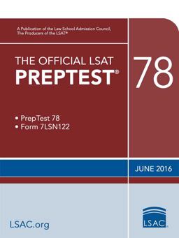 Official LSAT PrepTest 78 (June 2016 LSAT)  9780986086250 Front Cover