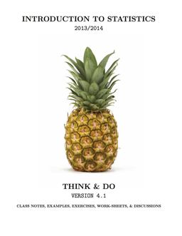 Introduction to Statistics Think and Do  9780988557222 Front Cover