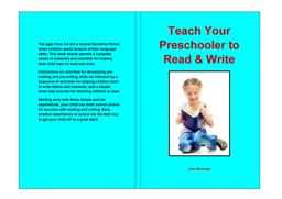 Teach Your Preschooler to Read and Write