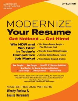 Modernize Your Resume-2nd Edition Get Noticed ... Get Hired  9780996680325 Front Cover