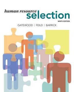 Human Resource Selection  9780999554753 Front Cover