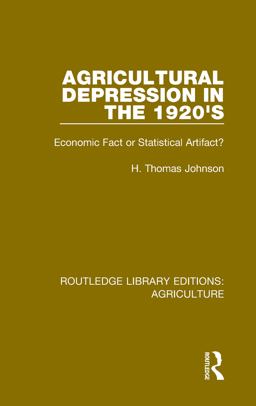 Agricultural Depression in The 1920's