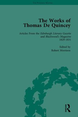 The Works of Thomas de Quincey, Part I Vol 7 The Works of Thomas de Quincey, Part I Vol 7