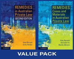 Remedies in Australian Private Law Value Pack 2ed Textbook and 1ed Cases and Materials Textbook  9781009167895 Front Cover