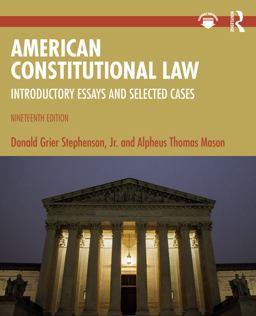 American Constitutional Law American Constitutional Law