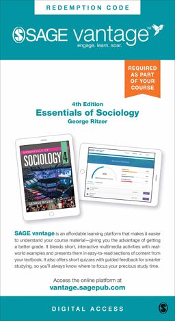 Essentials of Sociology - Vantage Shipped Access Card