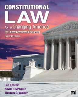 Constitutional Law for a Changing America Institutional Powers and Constraints 11th 9781071822128 Front Cover