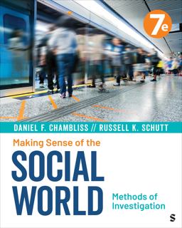 Making Sense of the Social World Making Sense of the Social World