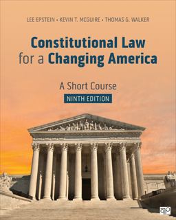Constitutional Law for a Changing America A Short Course 9th 9781071879016 Front Cover