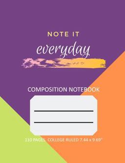 Composition Notebook - College Ruled - 110 Pages