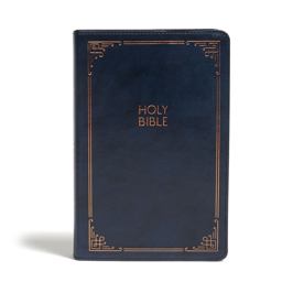 CSB Large Print Personal Size Reference Bible, Navy LeatherTouch, Indexed