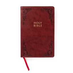 CSB Large Print Personal Size Reference Bible, Burgundy LeatherTouch