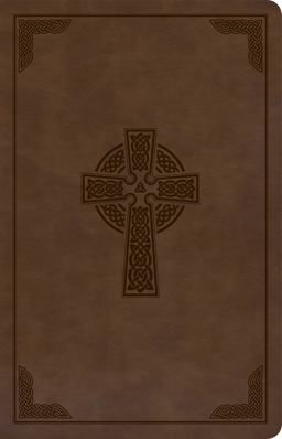 KJV Large Print Personal Size Reference Bible, Brown Celtic Cross LeatherTouch KJV Large Print Personal Size Reference Bible, Brown Celtic Cross LeatherTouch