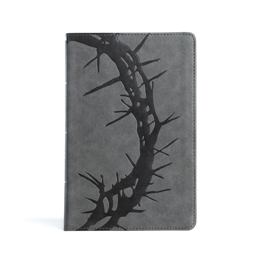 CSB Large Print Personal Size Reference Bible, Charcoal LeatherTouch, Indexed