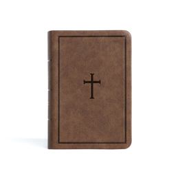 CSB Large Print Compact Reference Bible, Brown LeatherTouch 2023 9781087785660 Front Cover