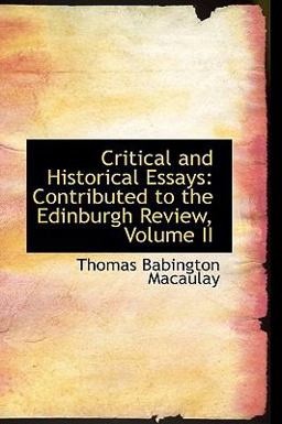 Critical and Historical Essays