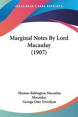 Marginal Notes by Lord Macaulay